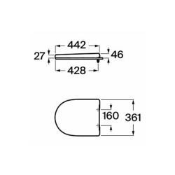  Optica abattant WC avec frein de chute SoftClose en duroplast, blanc (A801F72001)