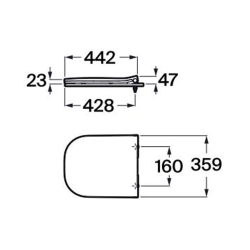  Optica abattant WC avec frein de chute SoftClose en duroplast, blanc(A801F72002)