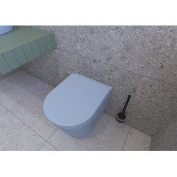 Infinitio WC suspendu sans bride en céramique avec abattant SoftClose, vert mat (SATINF010RREXPLGEM)