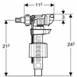 Robinet flotteur UNIFILL pour réservoir encastré (240.705.00.1)