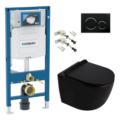 Duofix pack WC bâti-support 112 cm + WC suspendu sans bride Ceramia PixL avec abattant SoftClose + plaque (GEBCEPXBMT03-FR)