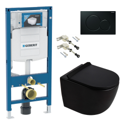 Duofix pack WC bâti-support 112 cm + WC suspendu sans bride Ceramia PixL avec abattant SoftClose + plaque (GEBCEPXBMT03-FR)