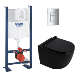 Duofix pack WC bâti-support 112 cm + WC suspendu sans bride Ceramia PixL avec abattant SoftClose + plaque (GEBCEPXBMT03-FR)