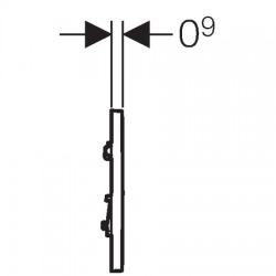 HyTouch Plaque de commande urinoir à déclenchement pneumatique du rinçage type 30 (116.017.KH.1)