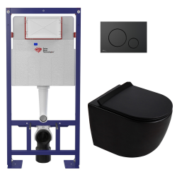 Duofix pack WC bâti-support 112 cm + WC suspendu sans bride Ceramia PixL avec abattant SoftClose + plaque (GEBCEPXBMT03-FR)