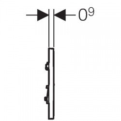 HyTouch Plaque de commande urinoir à déclenchement pneumatique du rinçage type 30  (116.017.KK.1)