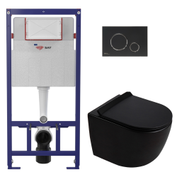 Duofix pack WC bâti-support 112 cm + WC suspendu sans bride Ceramia PixL avec abattant SoftClose + plaque (GEBCEPXBMT03-FR)