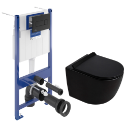 Duofix pack WC bâti-support 112 cm + WC suspendu sans bride Ceramia PixL avec abattant SoftClose + plaque (GEBCEPXBMT03-FR)