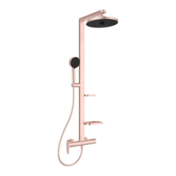 Alu+ système de douche 2 jets, hauteur 111,3 cm avec tablette, rose (BD584RO)