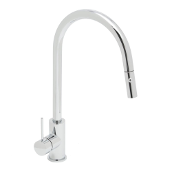 Aurum mitigeur évier sur pied avec douchette extractible 2 jets, chrome (SATBAUR286CR)