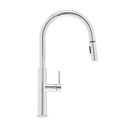 Mitigeur d’évier avec douchette extractible 2 jets, chromés (SATBSD286)