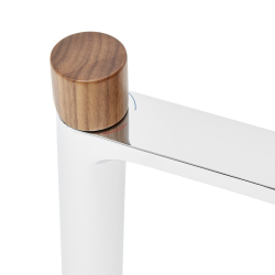 Swiss Aqua Technologies Mitigeur lavabo haut SAT Fusion sans levier bois foncé (SATBSFU285DT)