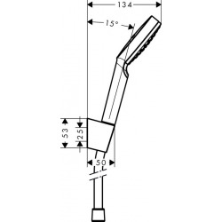 Crometta, Set de douche, blanc/chromé (26569400)