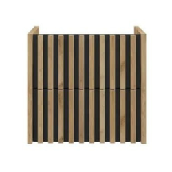 Delano 60x56x45 cm meuble de salle de bain mural sous lavabo, chêne mat (DELANO60ZDBU)