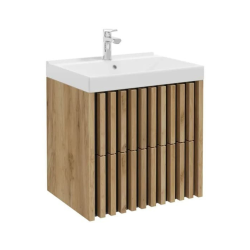Swiss Aqua Technologies Delano 60x56x45 cm meuble de salle de bain mural sous lavabo, chêne mat (DELANO60ZDBU)