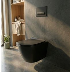 WC suspendu sans bride Tornado Quiet et fixations invisibles + abattant frein de chute (CEPX010RTORP)