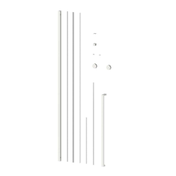 Set d'installation avec profilé, poignée, rails et roulettes, Blanc (SIKOWIXMPROFILB)