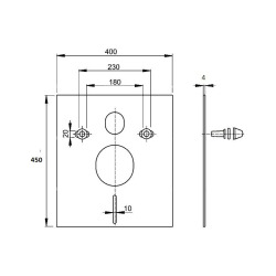  Multi insert mural insonorisant pour WC suspendus, gris anthracite (VLOZKAWCA)