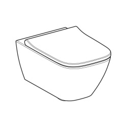  Smyle Square WC suspendu Rimfree avec fixations invisibles, caréné, avec abattant softclose slim, blanc (500.683.01.2)