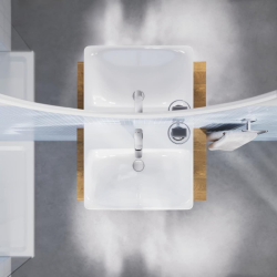  Dice mitigeur monocommande de lavabo à levier avec vidage Clic-Clac, chrome brillant (1018610000)