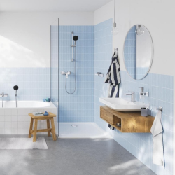  Dice mitigeur monocommande de douche mural à levier 150 mm, sans ensemble de douche, chrome brillant (1018740000)