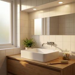 Swiss Aqua Technologies Infinitio Vasque à poser 50 x 40 x 11 cm, sans trop-plein, Blanc mat (SATINF5040M)