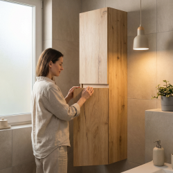 Swiss Aqua Technologies Meuble haut salle de bain suspendu 30x133x35 cm chêne mat B-Way (BWAY35OAK)