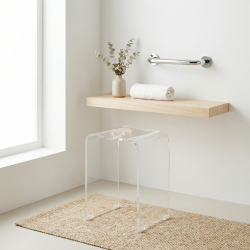 Siège de salle de bain PMR, Transparent (SATSTOLPLASTT)