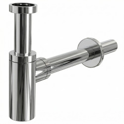 Siphon de lavabo universel design 100% métal chromé (SP SDCRK0)