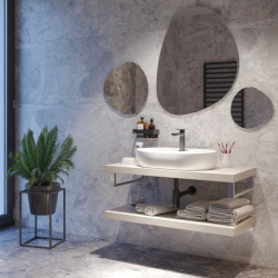 B-Way Mitigeur pour lavabo avec levier, Noir mat (SATBSBW271)