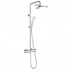 Système Double Douchette, set de douche thermostatique Kludi Fizz 1S, chromé (6709505-00)