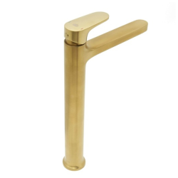  Dark set mitigeur lavabo XL + mitigeur cuisine avec bras pivotant, or brossé (SATBSDA285BZ)