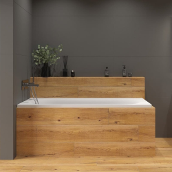  Project 170x70x45 cm baignoire rectangulaire 204 L en acrylique coulé, sans pieds, sans vidage, sans siphon, blanc (SATVAPRO170)