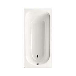 Eurowa 170 x 70 cm Baignoire droite 178 L en acier émaillé, sans pieds, blanc alpin (119800010001)