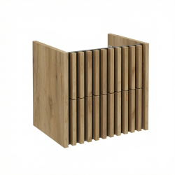 Delano 60x56x45 cm meuble de salle de bain mural sous lavabo, chêne mat (DELANO60ZDBU)