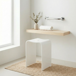 Siège de salle de bain PMR, Blanc (SATSTOLPLASTB)