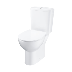 Bau Ceramic ensemble WC à poser complet sans bride avec abattant ultra-fin SoftClose, blanc (39904000)