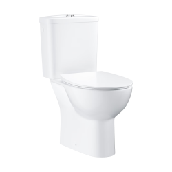 Bau Ceramic ensemble WC à poser complet sans bride avec abattant ultra-fin SoftClose, blanc (39904000)