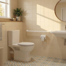 Madlo rovné 800 mm, bílá