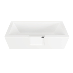 Tablier frontal pour baignoire PMR avec porte, 150 cm, orientation gauche, blanc (SATVDPANEL150L)