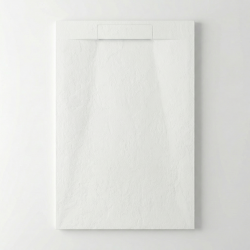 PixL 120x90 cm receveur de douche rectangulaire à poser BMC avec surface effet pierre, blanc (CERAPX12090W)