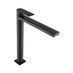 B-Way set mitigeur lavabo XL + mitigeur cuisine Ceramia Timeless acier inoxydable, douchette extractible, noir mat (SATBW185BM)