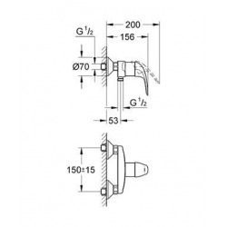 Euroeco Mitigeur de douche (32740000)  Euroeco Mitigeur de douche (32740000)