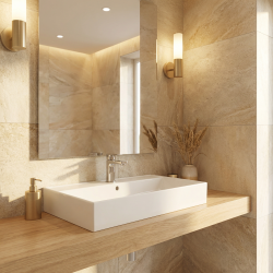 Swiss Aqua Technologies Lavabo à suspendre et à poser SAT Infinitio 80,5x46,5 cm trou pour mitigeur au milieu (SATINF8046)