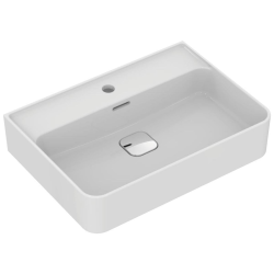 Ideal Standard Strada II Lavabo 600x430 mm blanc, 1 trou de robinet, couvercle de vidage en porcelaine inclus, non meulé (T300001)