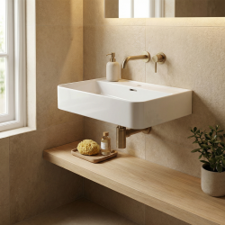 Ideal Standard Strada II Lavabo 600x430 mm blanc, 1 trou de robinet, couvercle de vidage en porcelaine inclus, non meulé (T300001)