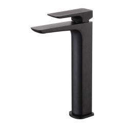  set mitigeur lavabo haut + mitigeur cuisine, bec flexible, aérateur Neoperl®, noir mat (SATBS285C)