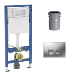 Pack DuoFix 100 + Plaque de Commande Delta 50 Chrome (SETUP100-PRO4)