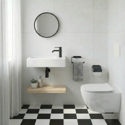 Brevis Lavabo suspendu avec trou pour robinetterie à droite, 40,5x20,5x10,5cm (SATBRE4020SR)