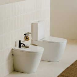 Ona mitigeur de bidet à levier, avec vidage et vanne d'arrêt, noir mat (A5A609ENB0)